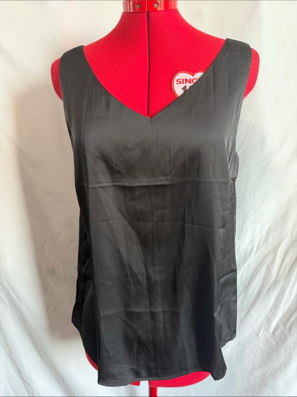 Sleek Black V-Neck Sleeveless Camisole